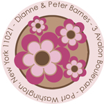 Name Doodles - Round Address Labels/Stickers (Bella Bold)